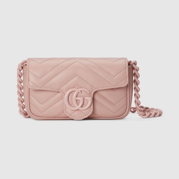 Gucci Handbags - Gucci Gg Pink Marmont Resin Belt Bag